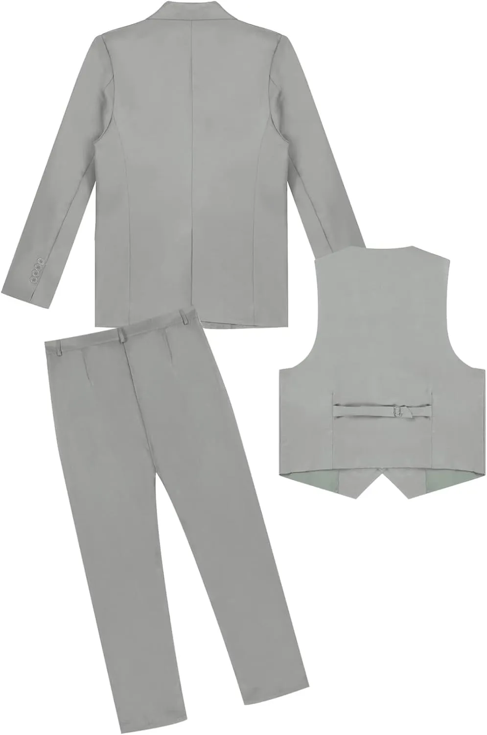 Mens Slim Fit Suit 3 Piece Tuxedo for Business Wedding Prom Party (Blazer Jacket & Vest & Pants)