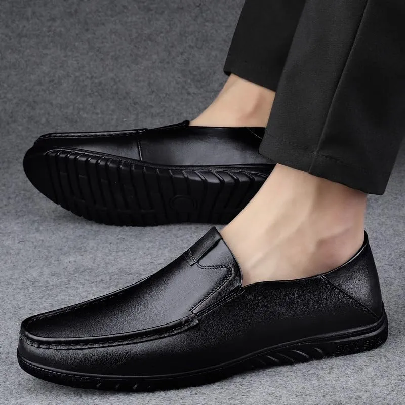 Men's Slip-on Rubber Shoes Low-top Soft-Soled Casual Shoes wear-Resistant Round-Toed Comfortable Non-Slip Breathable Shoes for Men(White-Patch Five-Pointed star4,12)