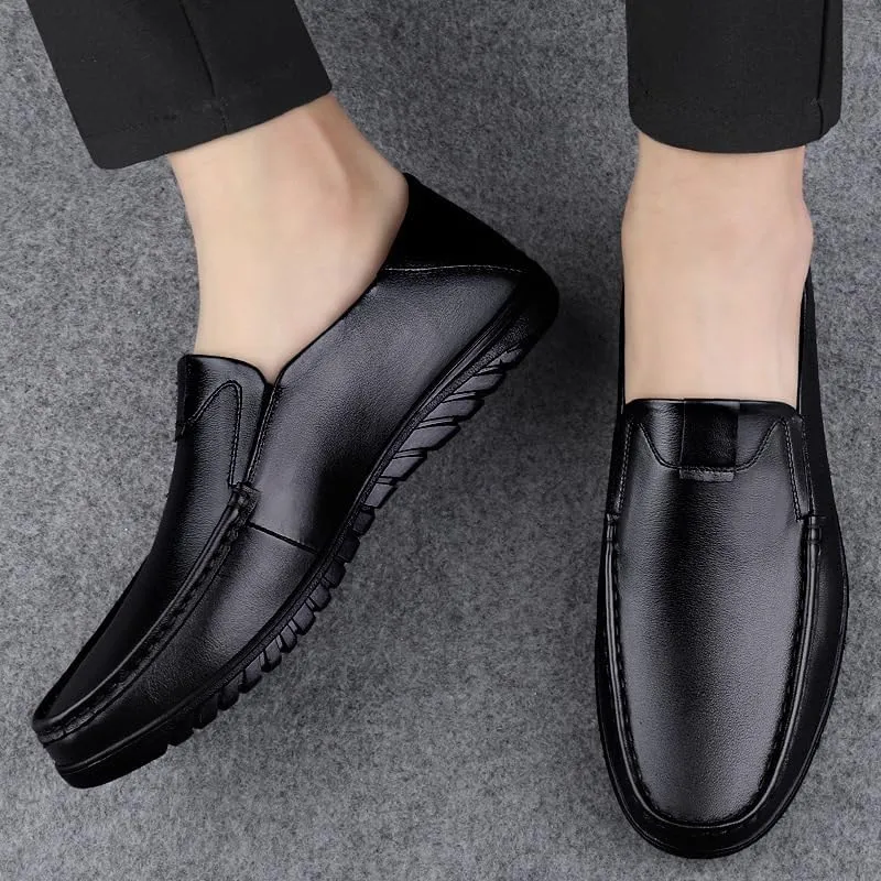 Men's Slip-on Rubber Shoes Low-top Soft-Soled Casual Shoes wear-Resistant Round-Toed Comfortable Non-Slip Breathable Shoes for Men(White-Patch Five-Pointed star4,12)