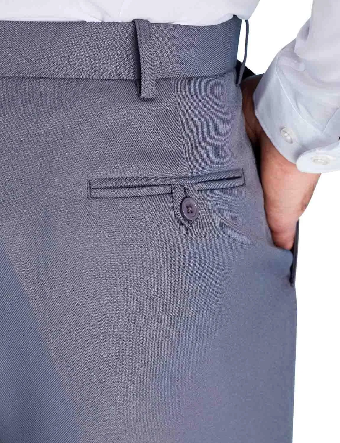 Men's Stretch Waist Formal Smart Work Pants - Dress Slacks with Hidden/Discreet Elasticated Waist