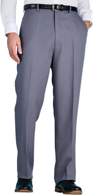 Men's Stretch Waist Formal Smart Work Pants - Dress Slacks with Hidden/Discreet Elasticated Waist