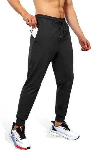 Mens Sweatpants Athletic Pants Workout Track Pants Traning Pants with Zipper Pockets Joggers for Men Gym, Running