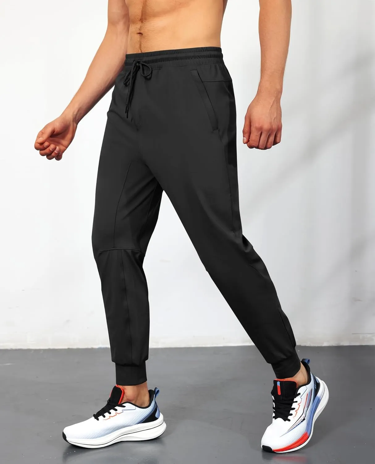 Mens Sweatpants Athletic Pants Workout Track Pants Traning Pants with Zipper Pockets Joggers for Men Gym, Running