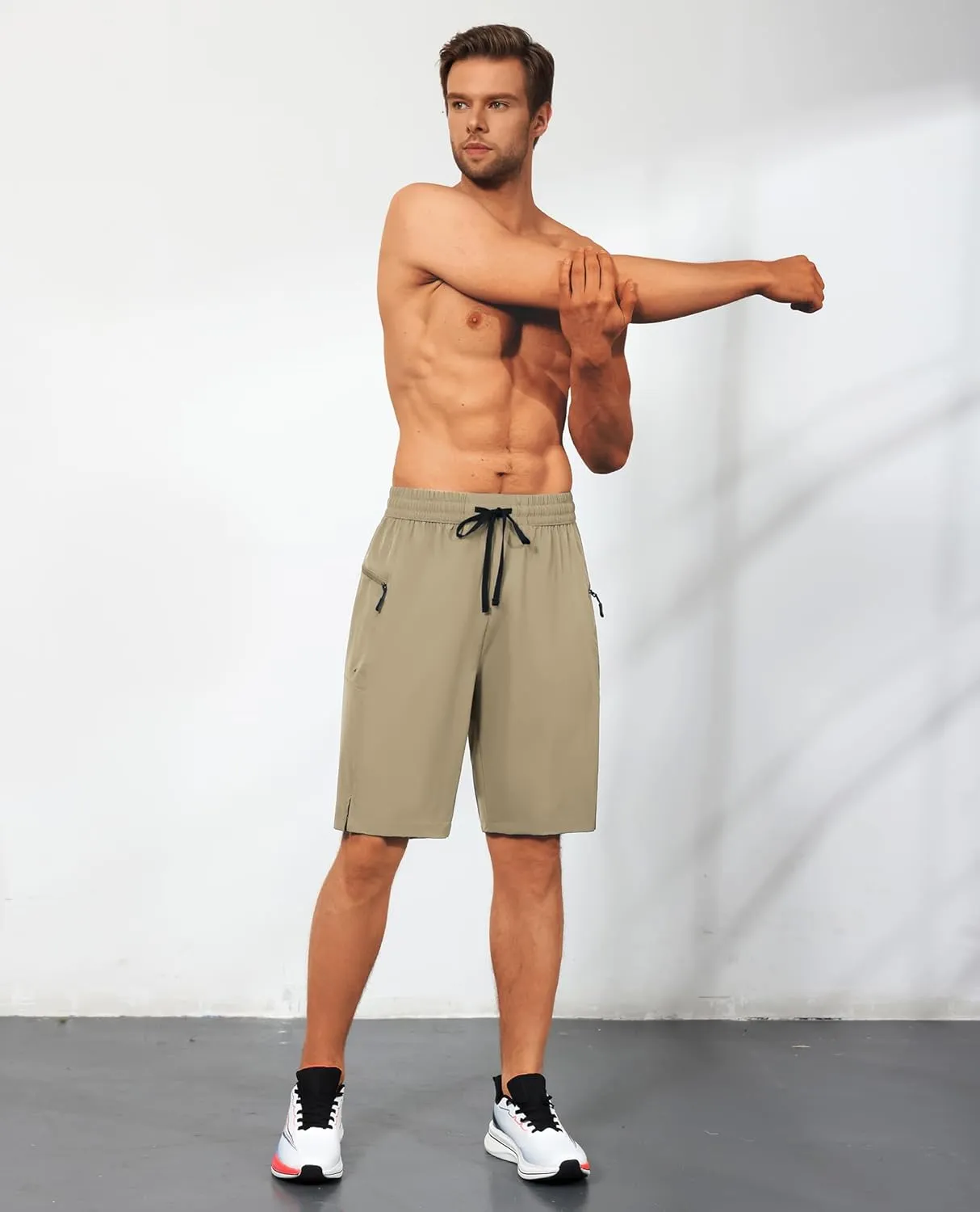 Men's Swim Trunks Quick Dry Beach Shorts with Zipper Pockets, UPF 50 , Swimming, Surfing, Outdoor - No Mesh Liner