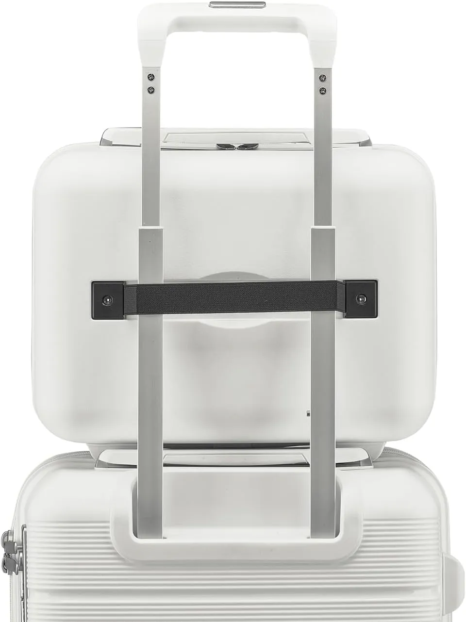 Merax 4 Piece Luggage Set, PP Lightweight Expandable Suitcase with Spinner Wheels and TSA Lock, 14”20”24”28”, White