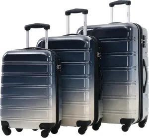 Merax Suitcase Set, Hardshell Luggage Sets 3 Piece with Spinner Wheels, Expandable Gradient Color Suitcase with TSA Lock Lightweight 20" 24" 28", Gradient Black