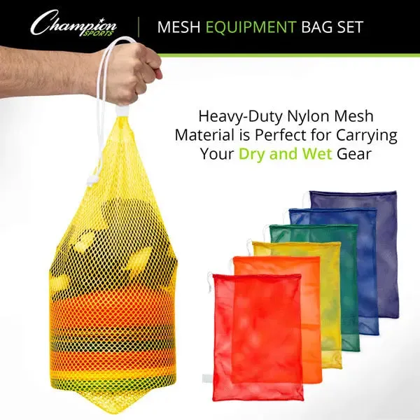 MESH BAGS, SET OF 6 COLORS