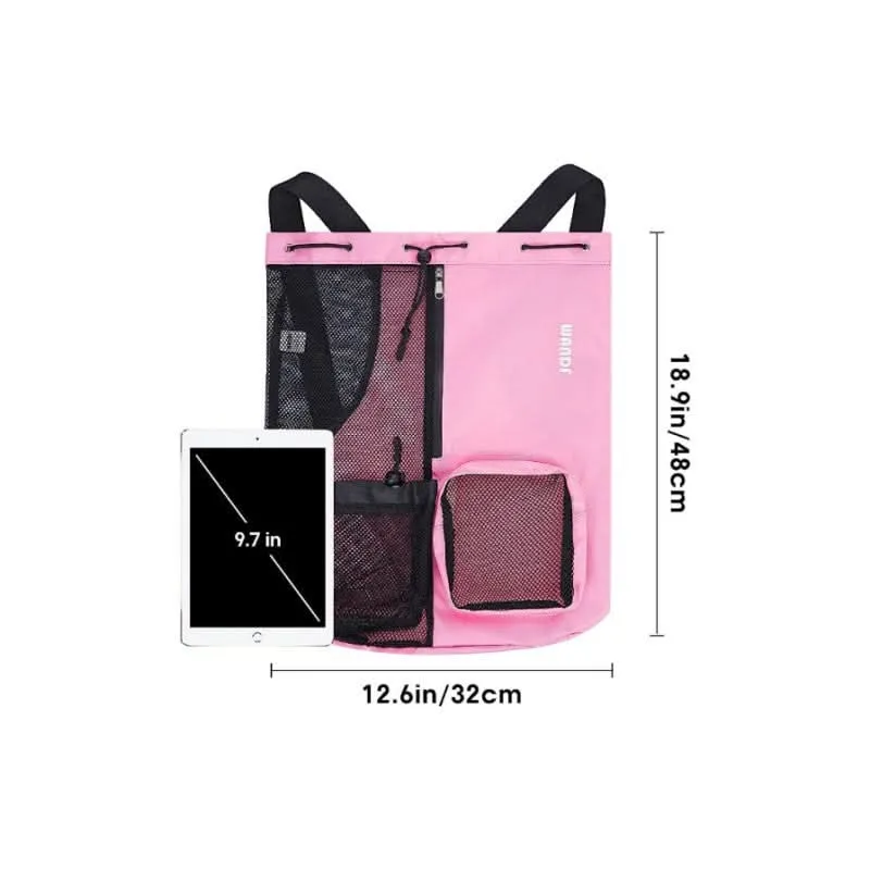 Mesh Drawstring Swim Backpack – Wet/Dry Gym Bag