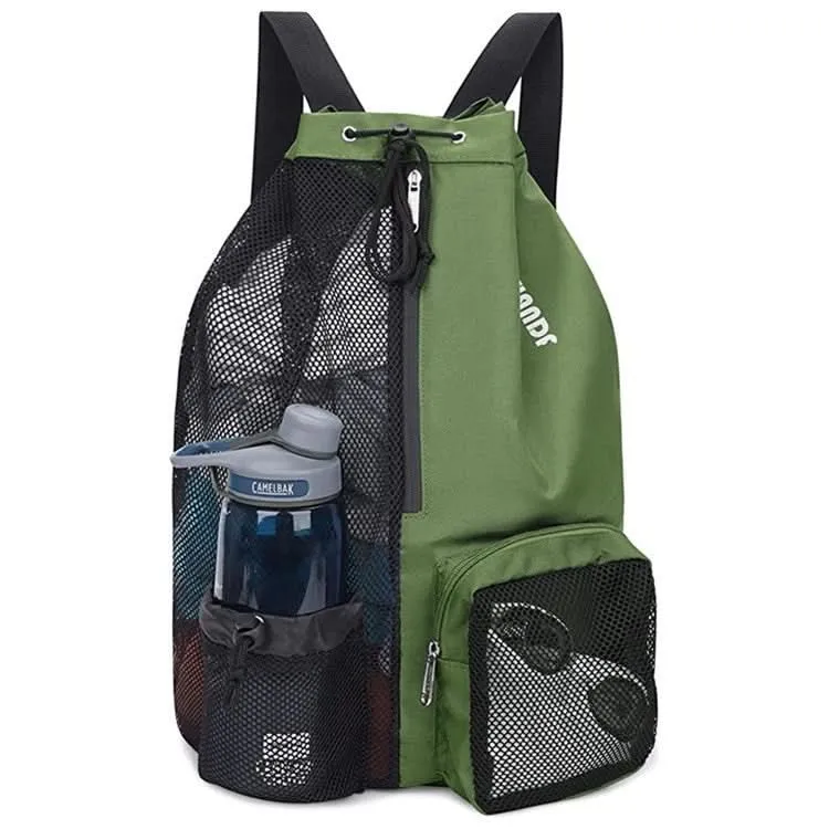 Mesh Drawstring Swim Backpack – Wet/Dry Gym Bag