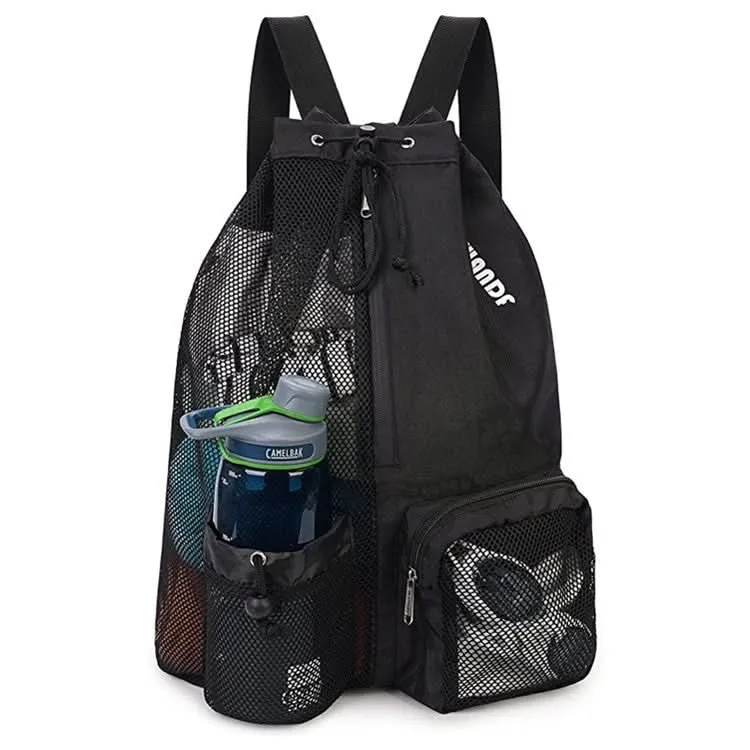 Mesh Drawstring Swim Backpack – Wet/Dry Gym Bag
