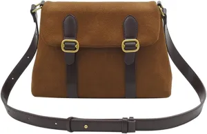 Messenger Bag for Men&Women Travel College Unisex Crossbody Suede Shoulder 12.9 Inch Tablet Satchel Expandable