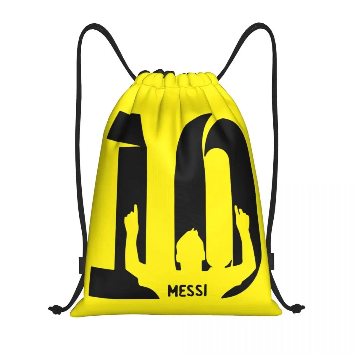 Messi 10 Pink Soccer Drawstring Bag Football Sports Gym Storage Backpack