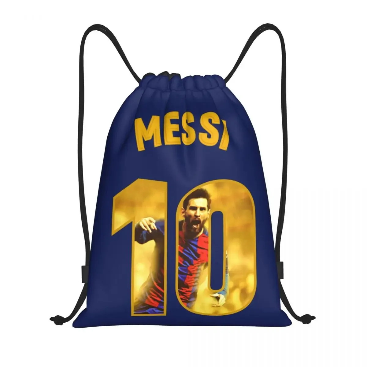 Messi 10 Pink Soccer Drawstring Bag Football Sports Gym Storage Backpack