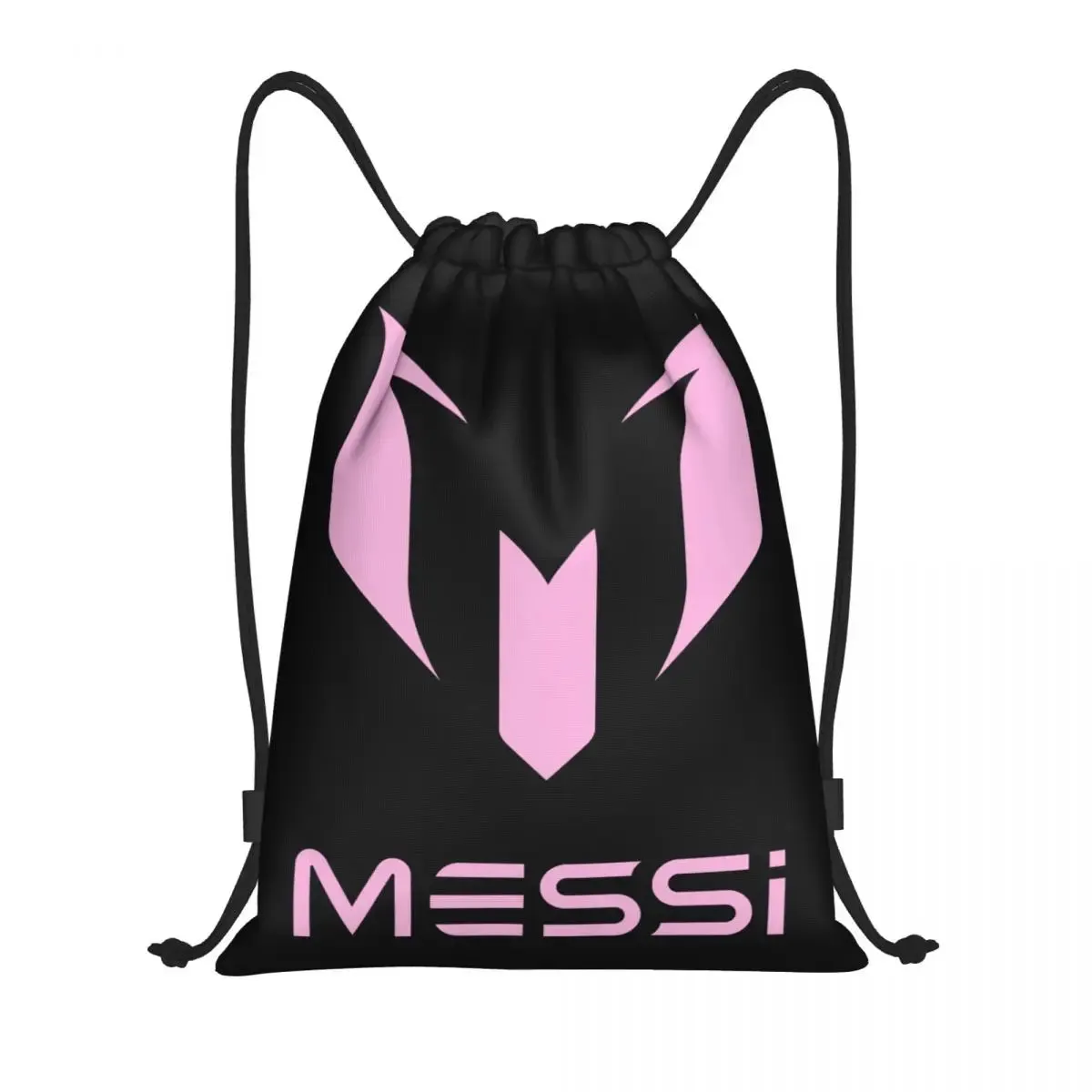 Messi 10 Pink Soccer Drawstring Bag Football Sports Gym Storage Backpack