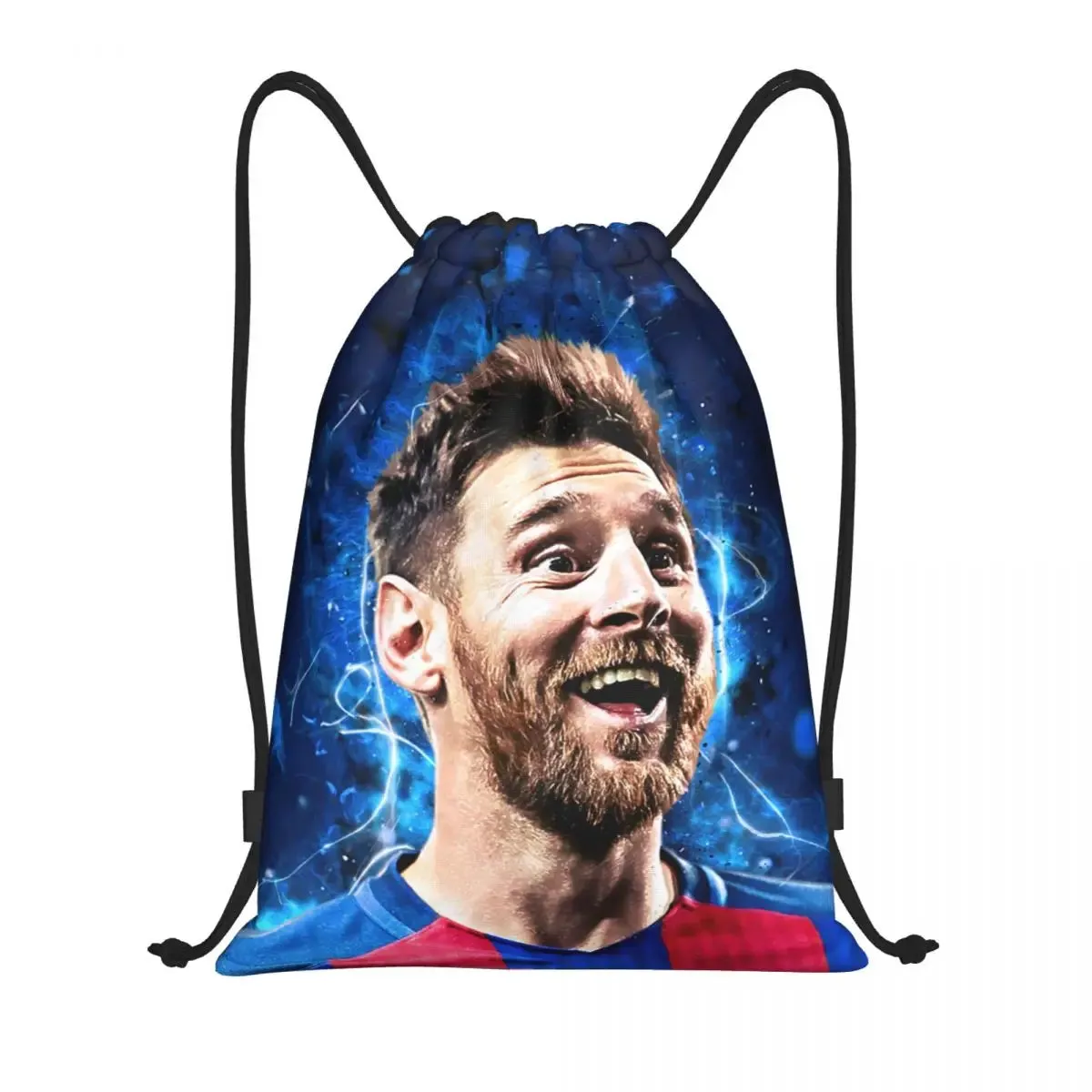 Messi 10 Pink Soccer Drawstring Bag Football Sports Gym Storage Backpack