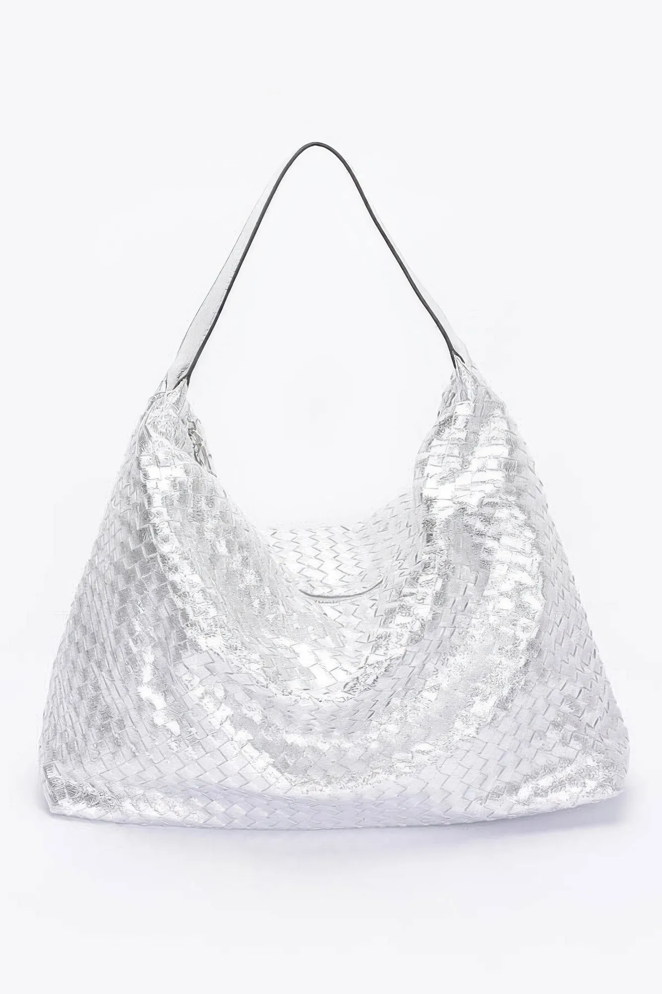 Metallic Braided Tote Bag