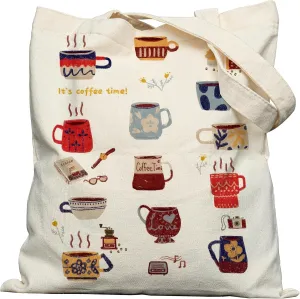 METALPHA Tote Bag, Cute Big Designed Aesthetic Cottagecore Coquette Canvas Tote Bags with Snap and Zippered Pockets for Women