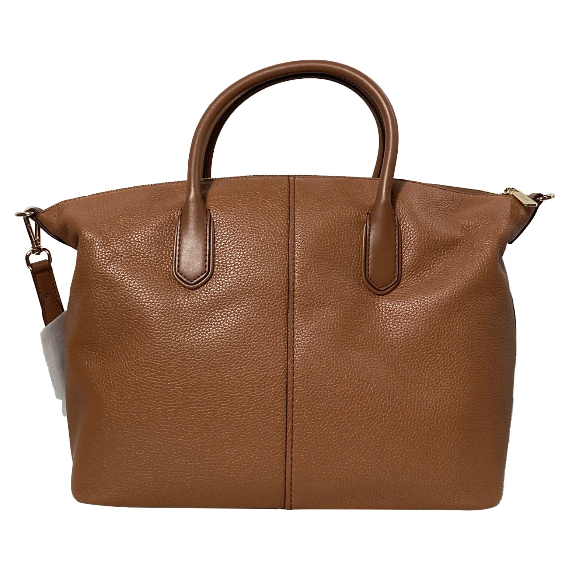 Michael Kors Hyde Large Satchel in Luggage Brown Pebbled Leather