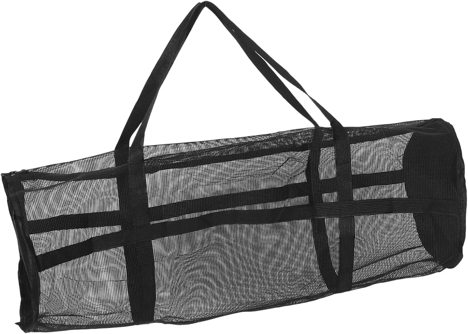 Mikikit Large Capacity Mesh Sports Bag for Basketball and Soccer Dual Straps Duffle for Training for Equipment Storage