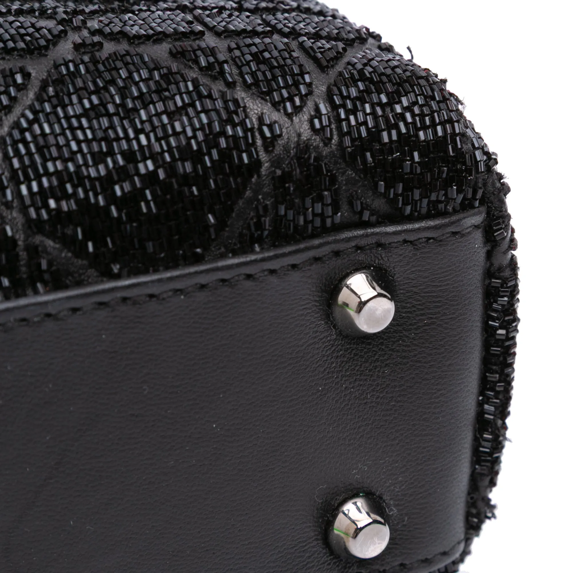 Mini Beaded Lambskin Crystal Cannage Lady Dior