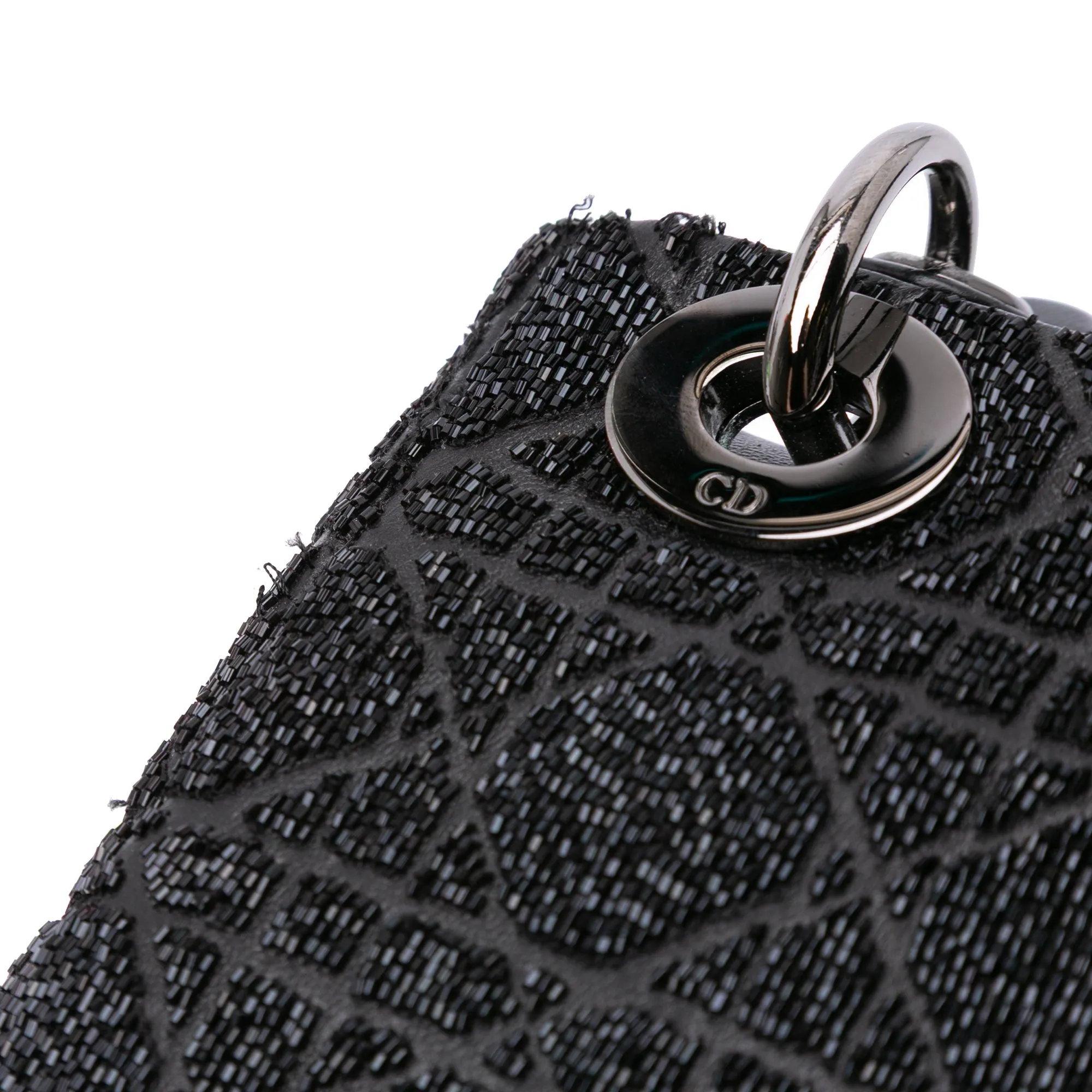 Mini Beaded Lambskin Crystal Cannage Lady Dior