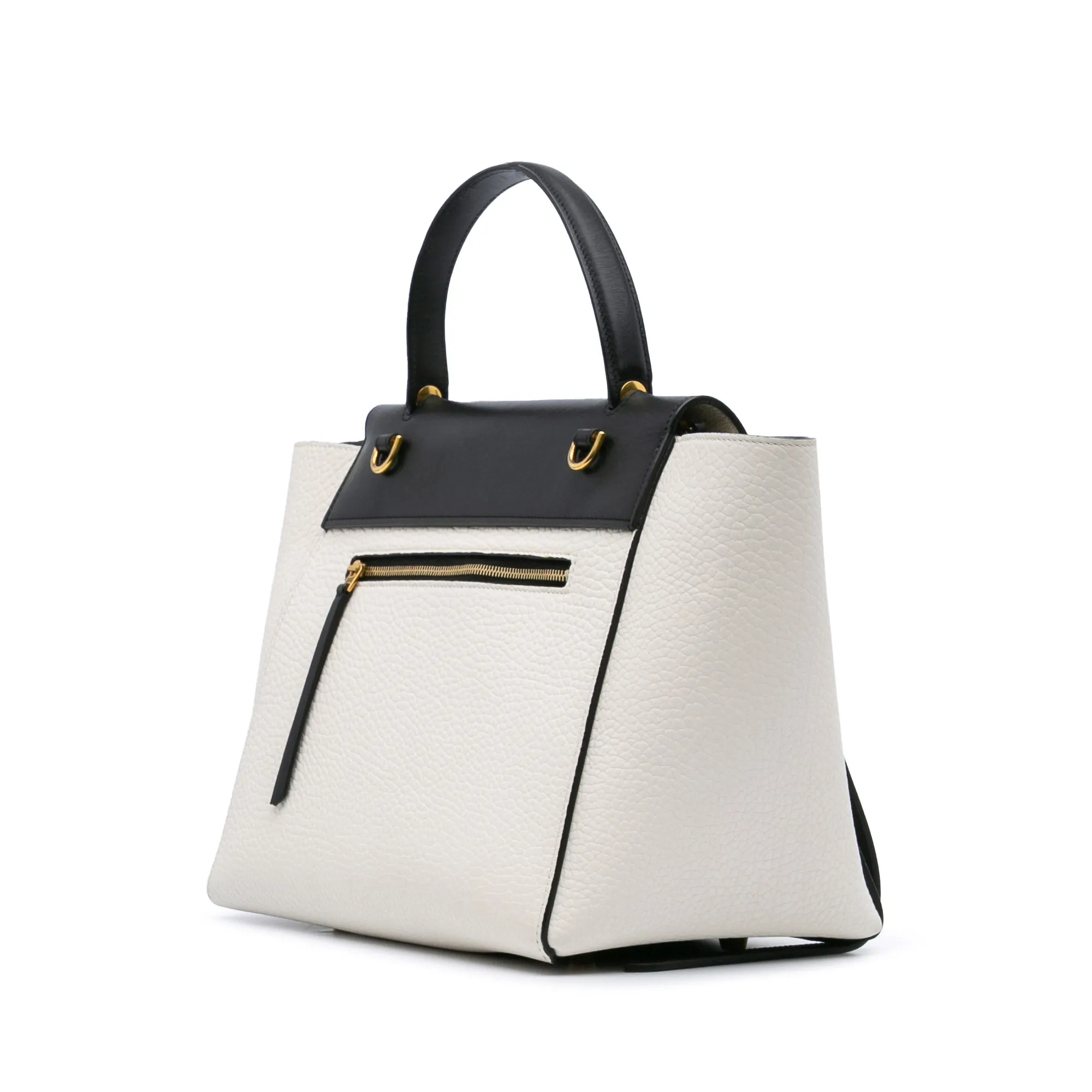 Mini Bicolor Leather Belt Satchel