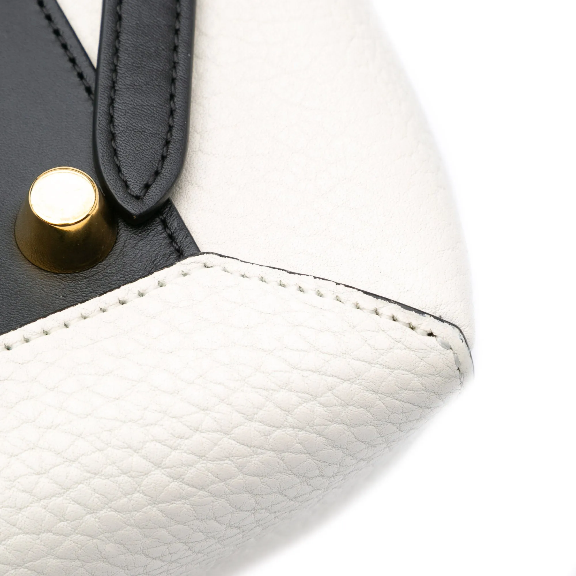 Mini Bicolor Leather Belt Satchel