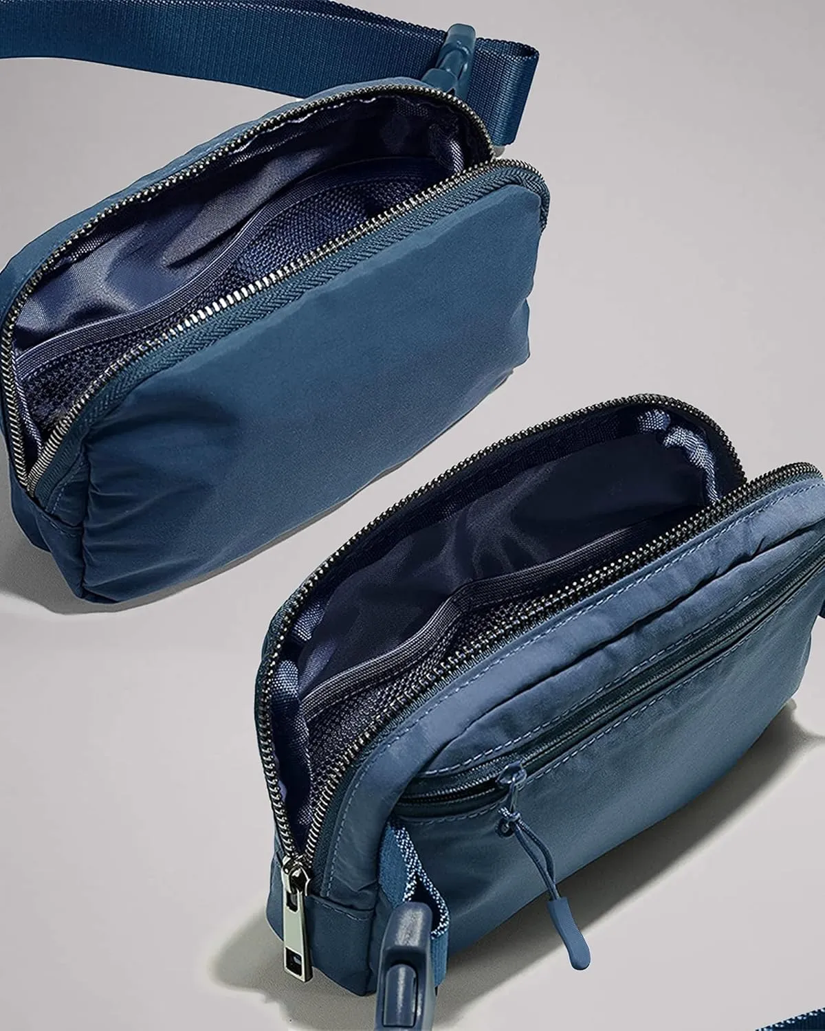 Mini Crossbody Belt Bag - Waterproof Fanny Pack for Women, Fashionable Running Belt Pouch in Navy Blue