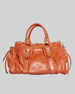 Miu Miu Vitello Lux Bow Tote