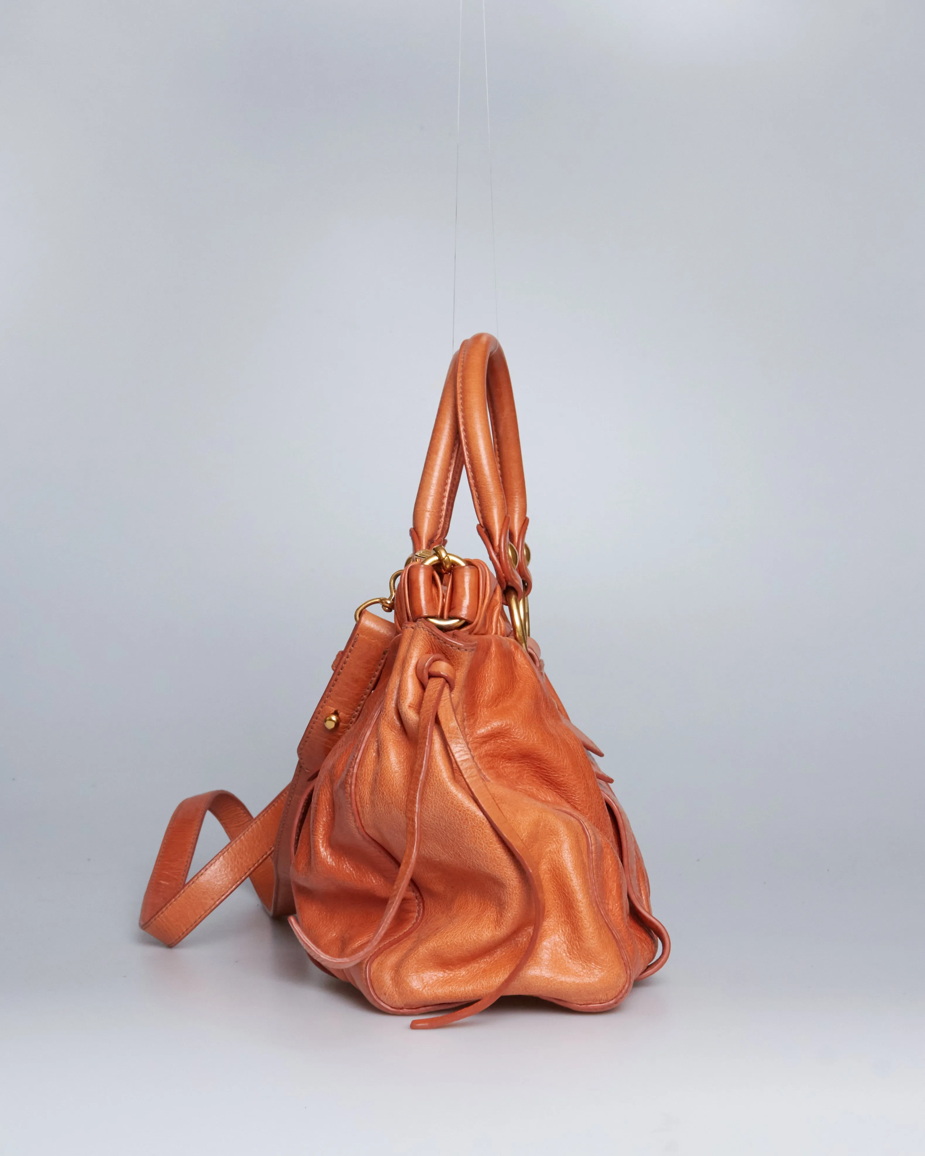 Miu Miu Vitello Lux Bow Tote