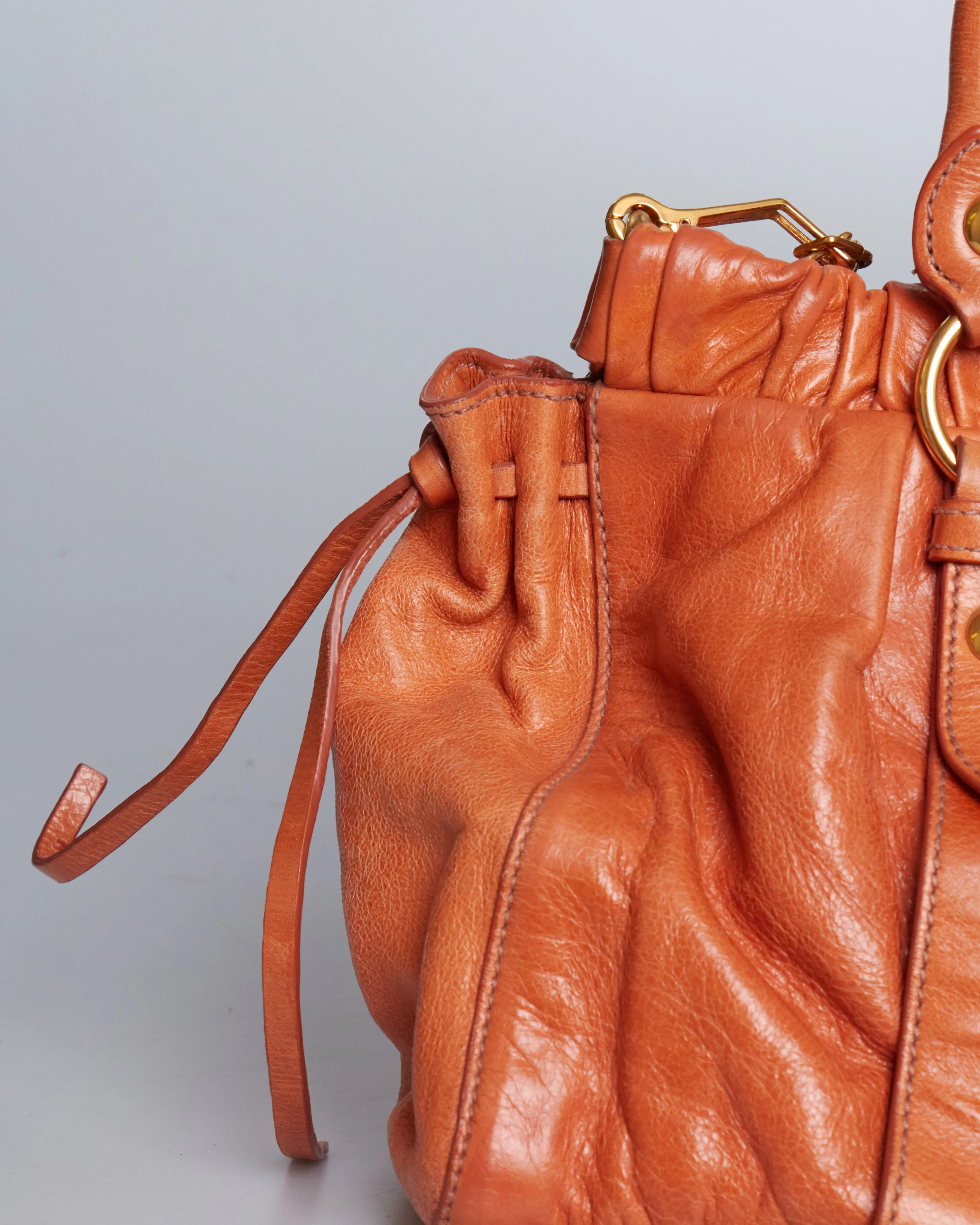 Miu Miu Vitello Lux Bow Tote