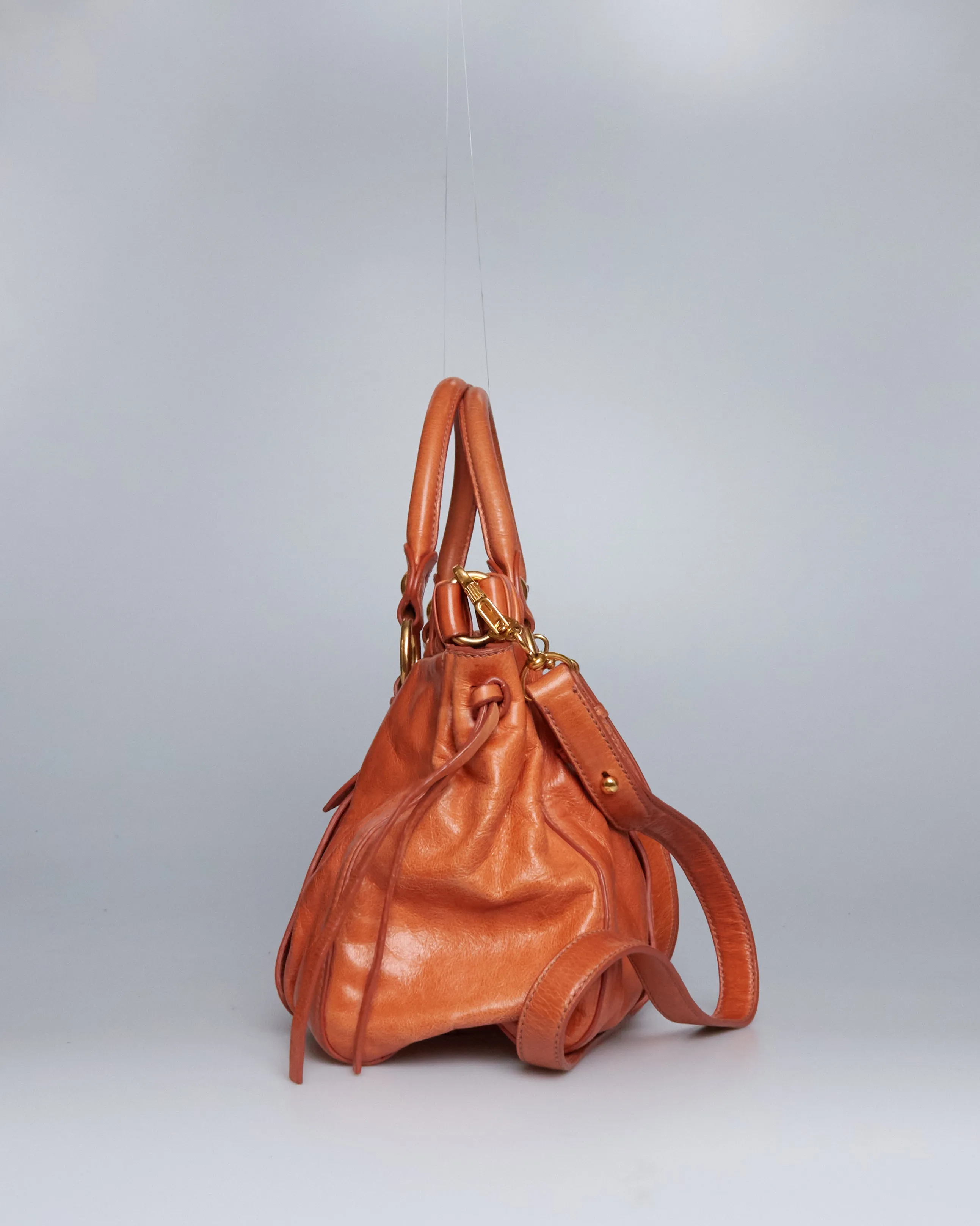 Miu Miu Vitello Lux Bow Tote