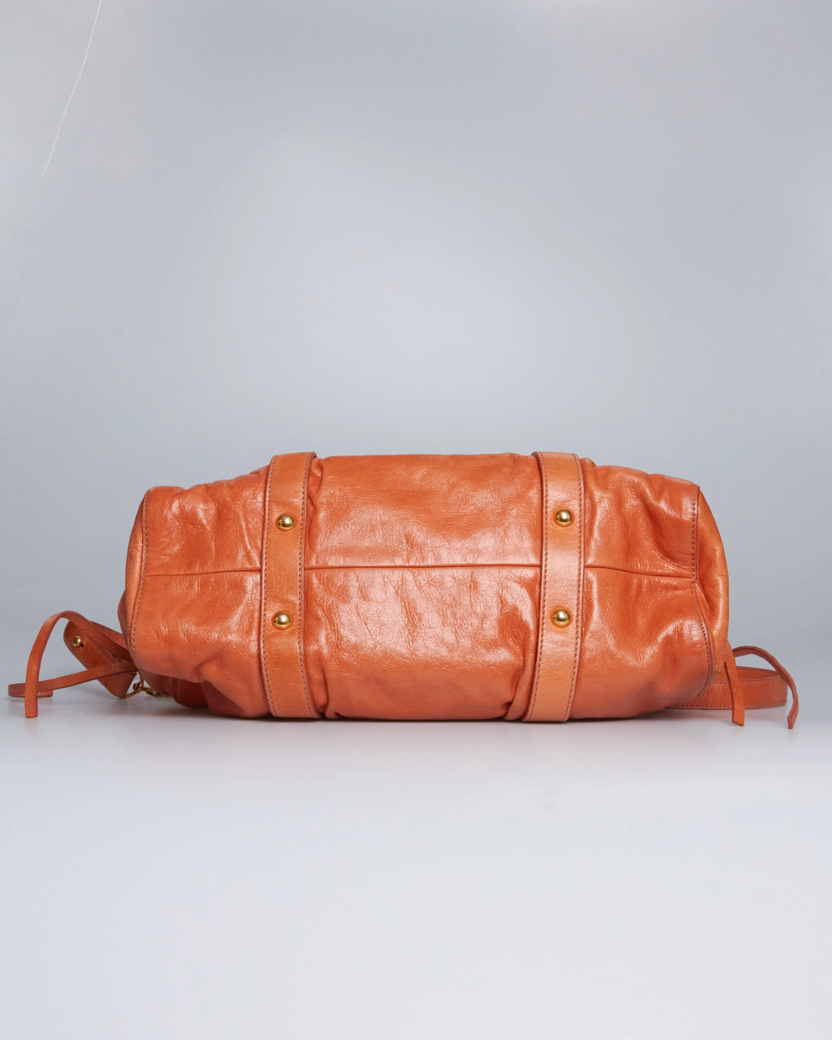 Miu Miu Vitello Lux Bow Tote