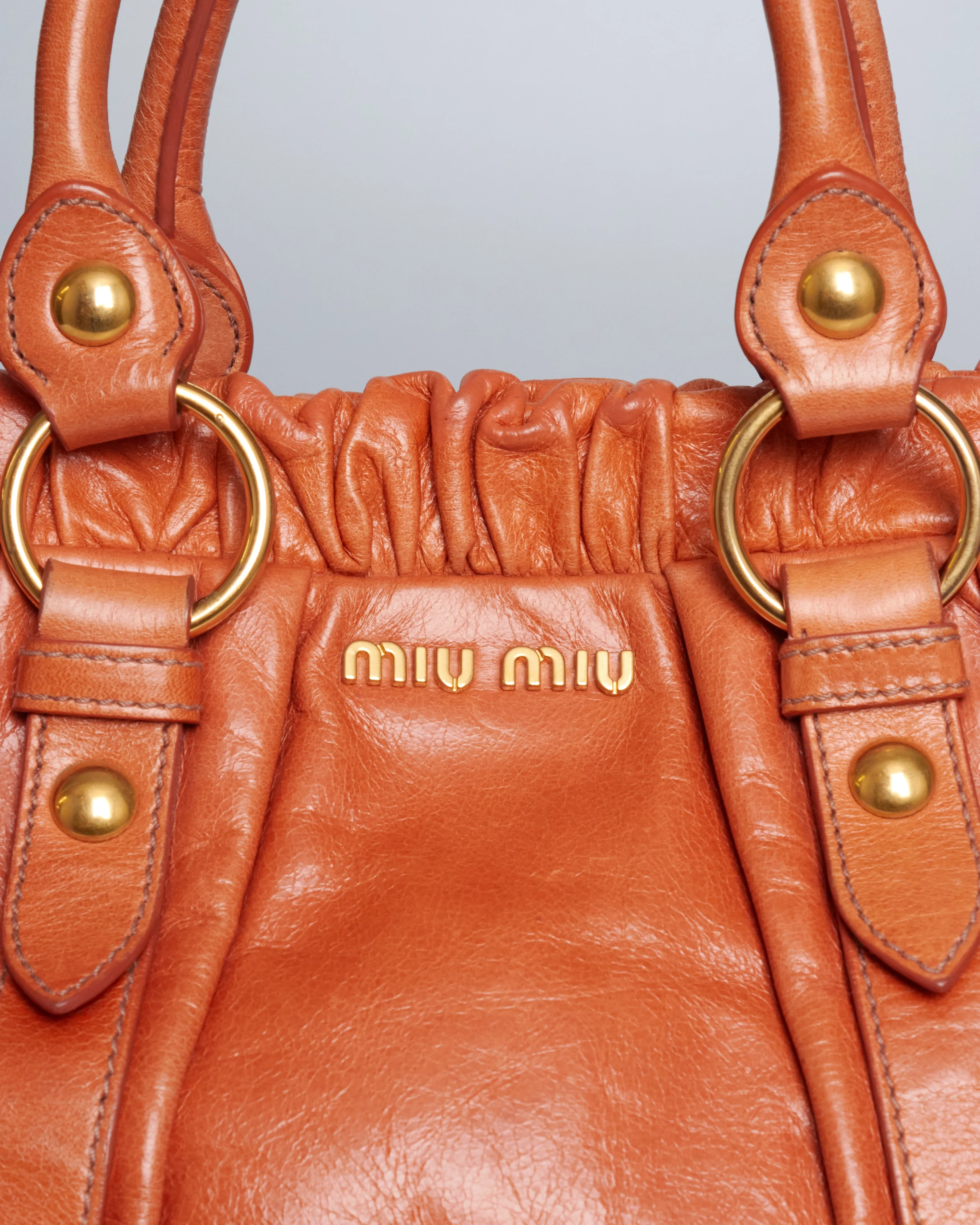 Miu Miu Vitello Lux Bow Tote