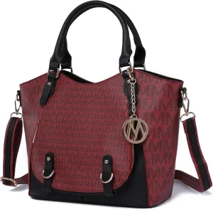 MKF Collection Shoulder Bag for Women, PU Leather Pocketbook Top-Handle Crossbody Purse Tote Satchel Handbag By Mia K