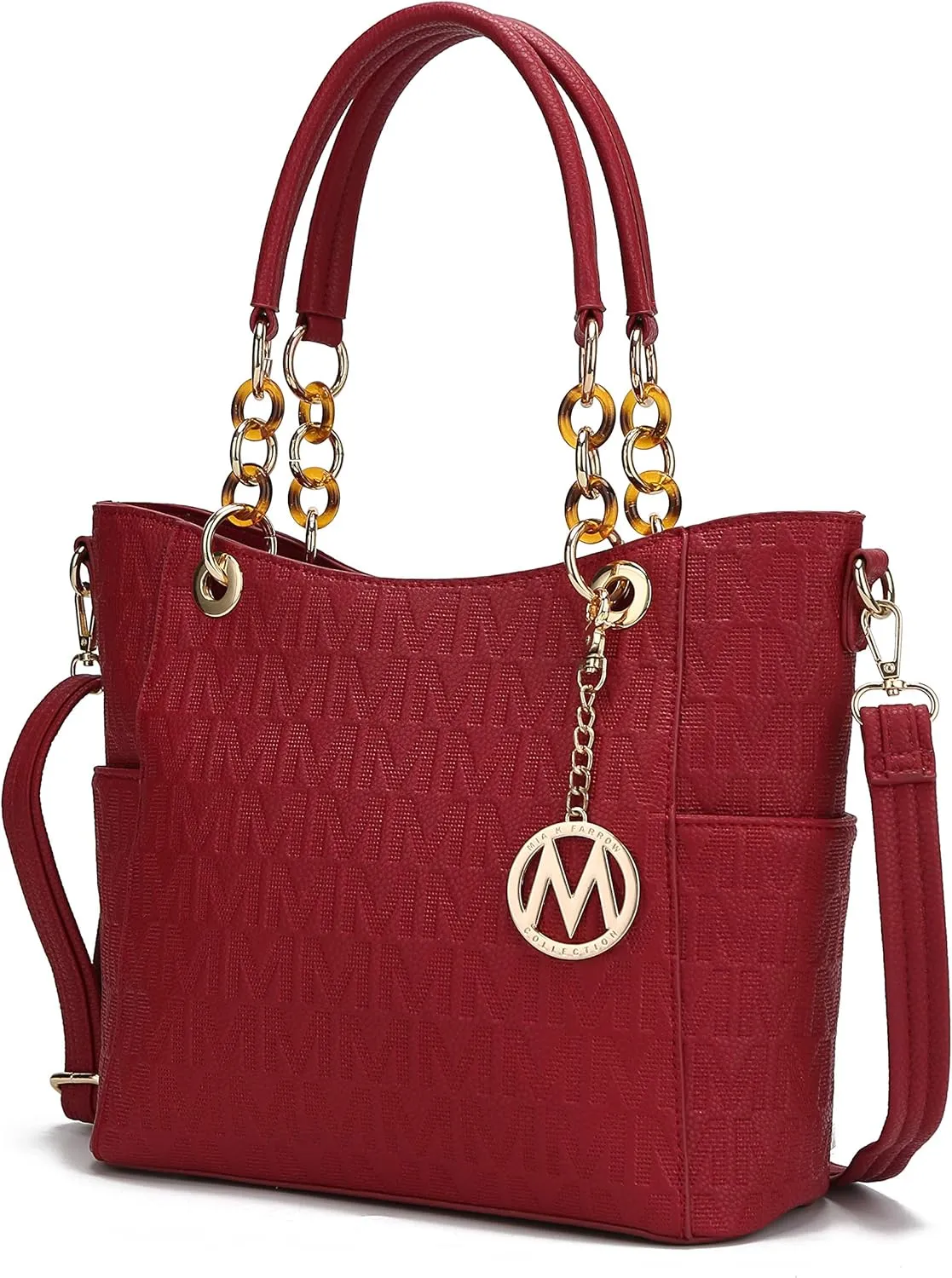 MKF Collection Shoulder Bag for Women, PU Leather Pocketbook Top-Handle Crossbody Purse Tote Satchel Handbag