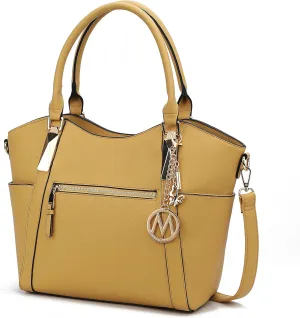 MKF Collection Tote Satchel Handbag for Women: PU Leather Shoulder Bag – Top-Handle Purse, Ladies Pocketbook By Mia K