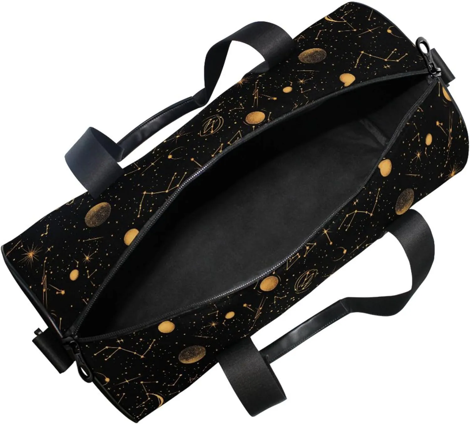 MNSRUU Sports Duffel Bags, Yellow Moon Star Galaxy Athletic Gym Bag Overnight Workout Travel Tote Luggage for Men Women Yoga