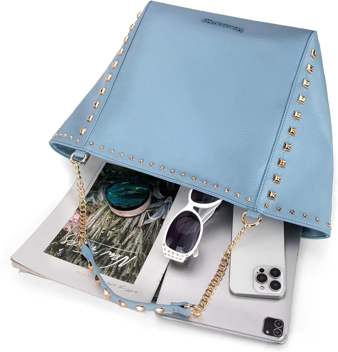 Montana West Large Tote Bag for Women Oversized Shoulder Purses with Chain Handbags
