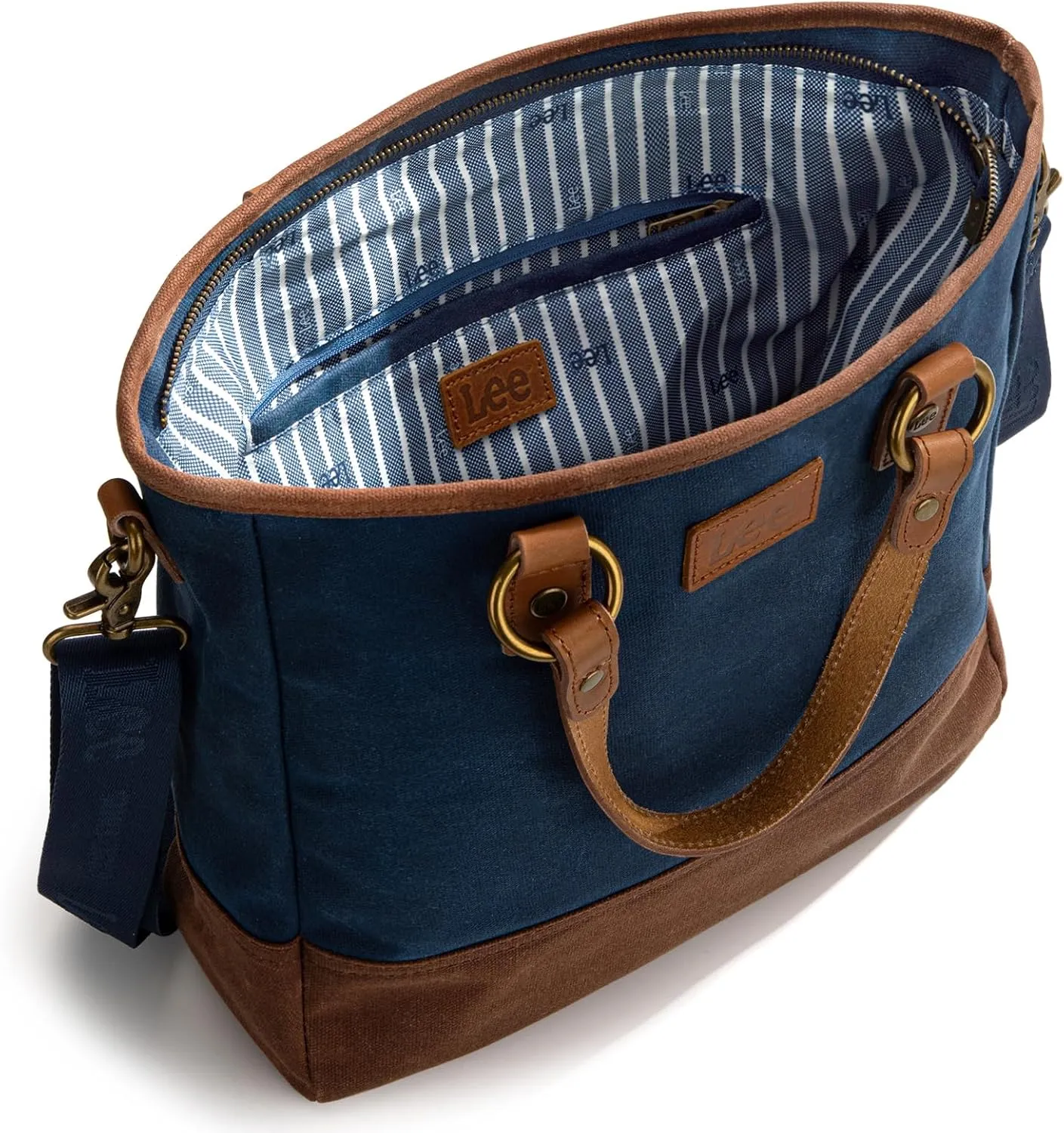 Montana West x Lee Waxed Canvas Tote Bag for Women Top-Handle Handbag Shoulder Bag with Adjustable Detachable Wide Strap