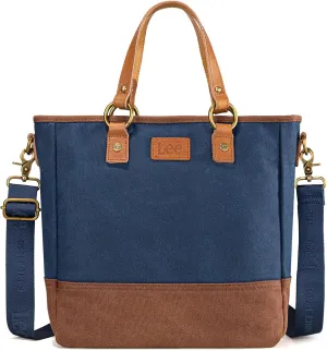 Montana West x Lee Waxed Canvas Tote Bag for Women Top-Handle Handbag Shoulder Bag with Adjustable Detachable Wide Strap