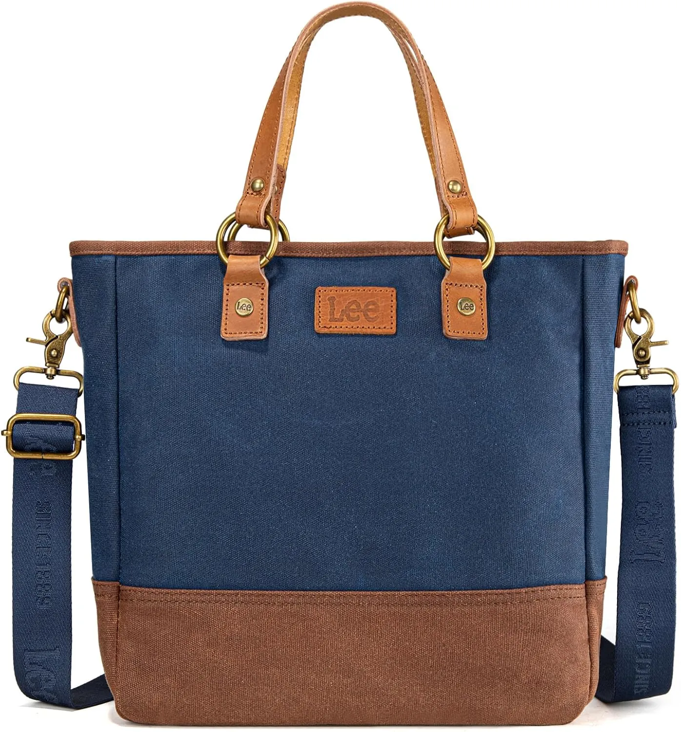 Montana West x Lee Waxed Canvas Tote Bag for Women Top-Handle Handbag Shoulder Bag with Adjustable Detachable Wide Strap