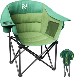 MOPHOTO Folding Camping Chair, Portable Camping Chairs for Adults, Fully Padded Folding Chairs Outdoor Sports, Lawn Chair Patio Lounge Chairs 400 LBS Capacity
