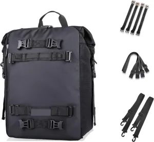 Motorcycle Luggage Bag Motorcycle Motocross Rear Fit For Seat Bag 10L/20L/30L Luggage Pack Multi-Function Bumper Modification Bale Motorcycle Bag (Color : Black 30L)