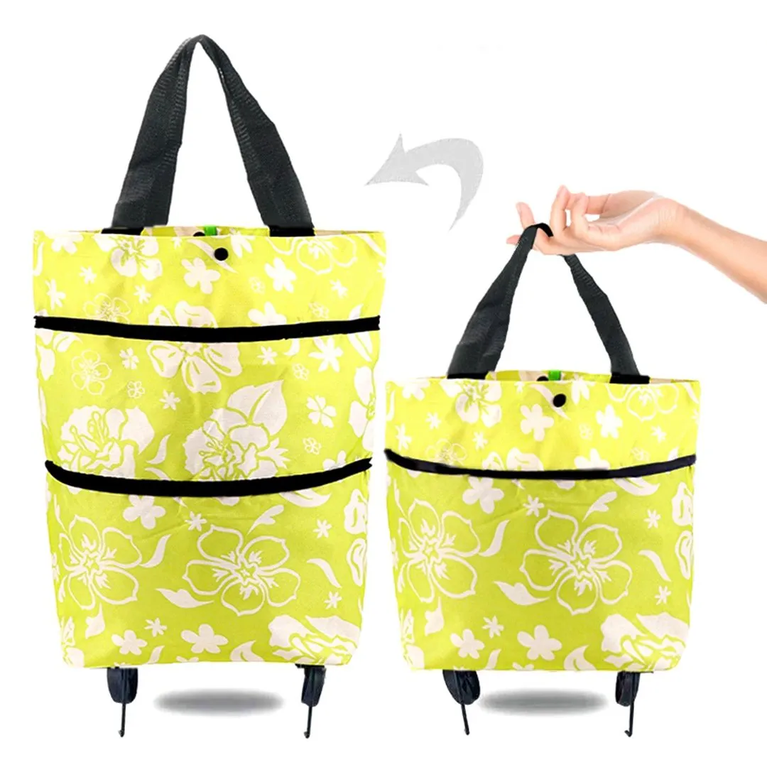 Multi-functional Foldable Trolley Tote Bag Multi-device compatible Shopping