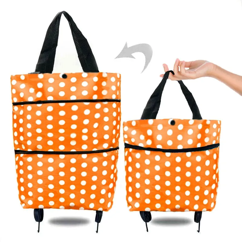 Multi-functional Foldable Trolley Tote Bag Multi-device compatible Shopping