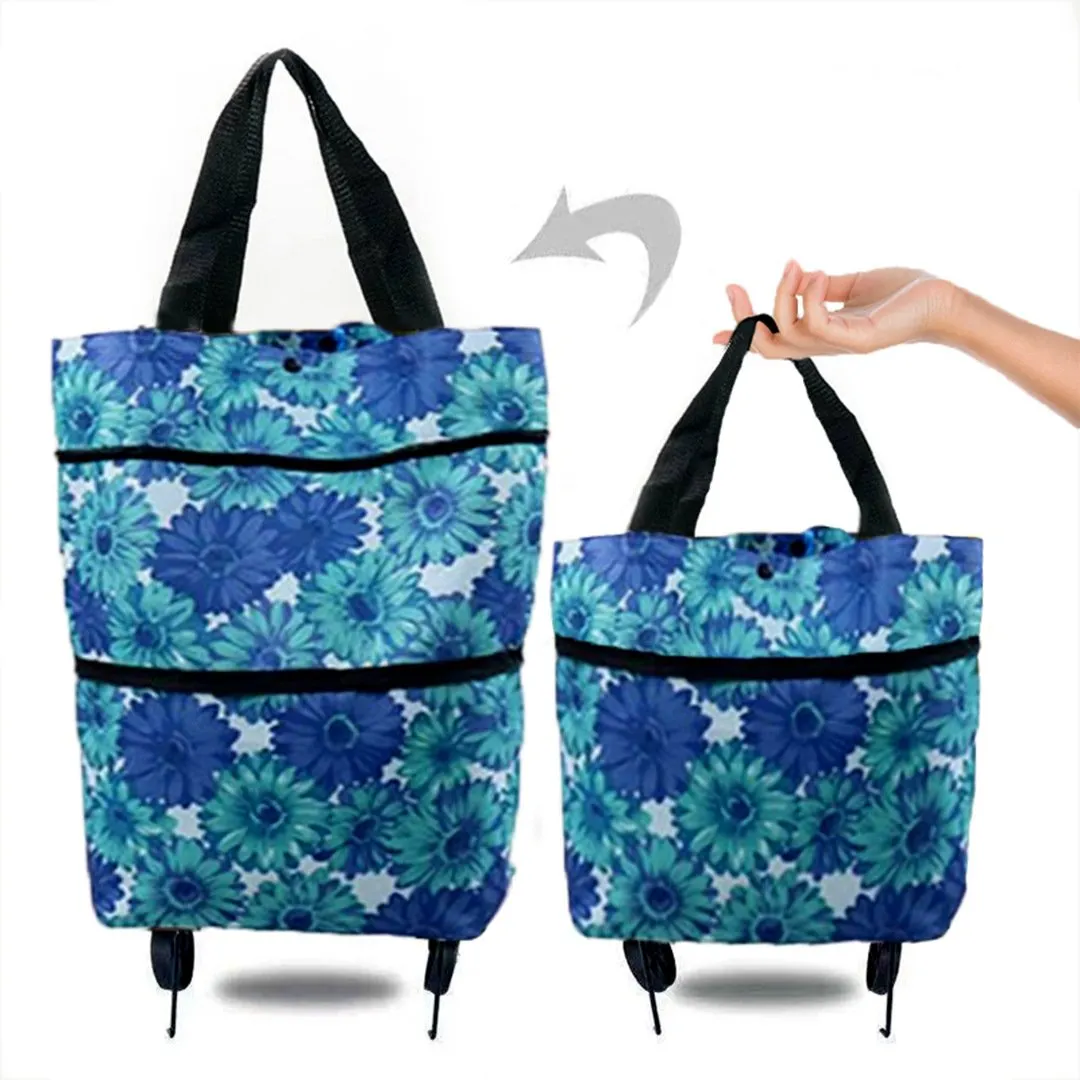 Multi-functional Foldable Trolley Tote Bag Multi-device compatible Shopping