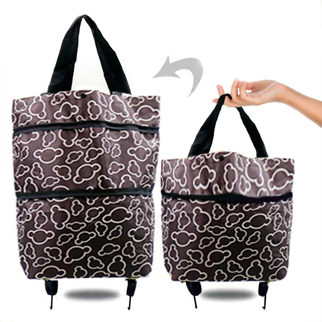 Multi-functional Foldable Trolley Tote Bag Multi-device compatible Shopping
