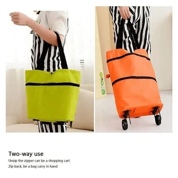 Multi-functional Foldable Trolley Tote Bag Multi-device compatible Shopping