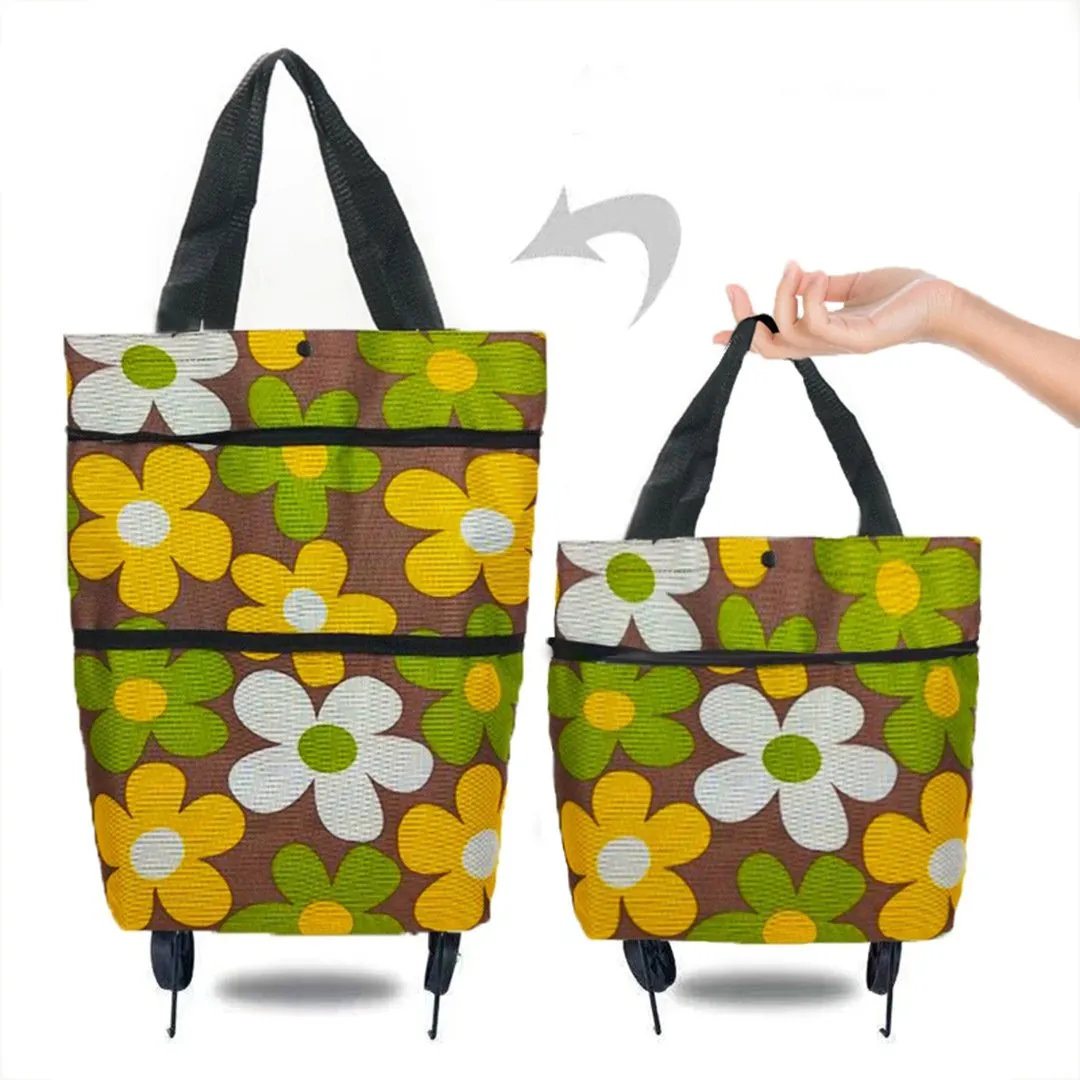 Multi-functional Foldable Trolley Tote Bag Multi-device compatible Shopping